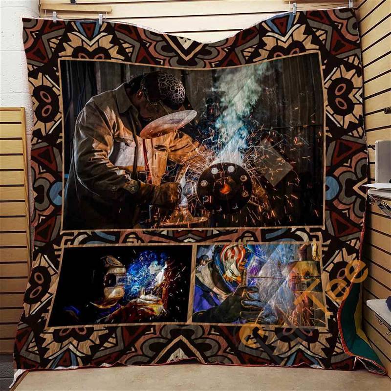 Welder Light And Smoke Quilt Blanket Bedding Set