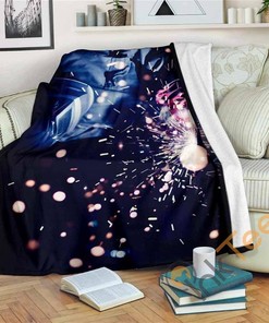 Welding Sparks Sherpa Fleece Blanket Gifts for Family, for Couple