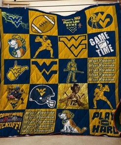 West Virginia Mountaineers Ncaa Quilt Blanket Bedding Set
