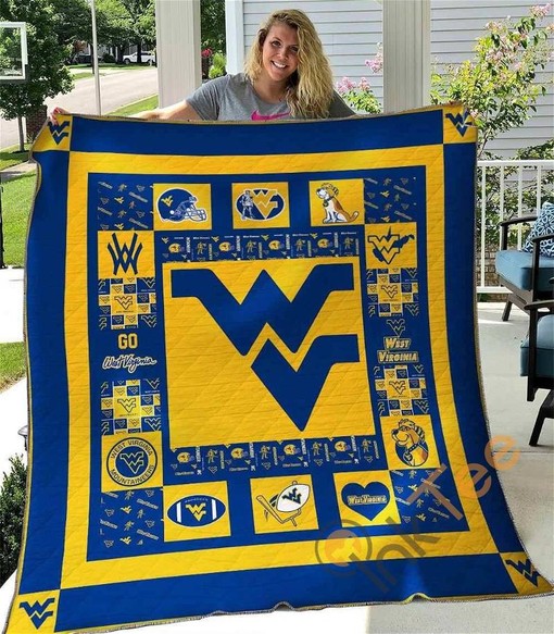 West Virginia Mountaineers Quilt Blanket Bedding Set