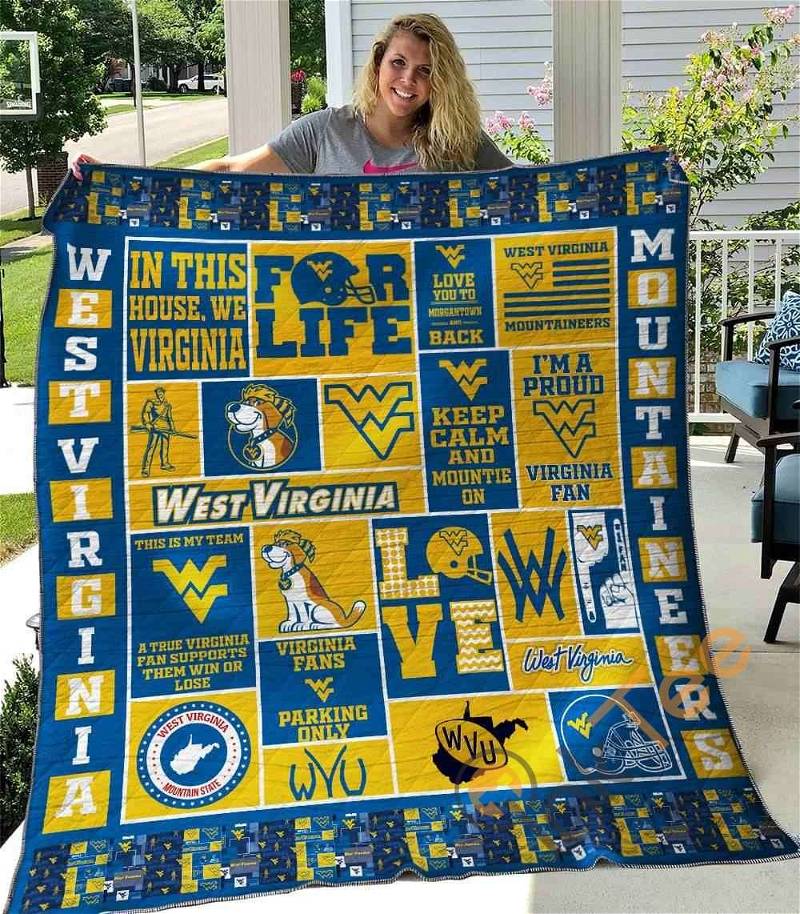 West Virginia Quilt Blanket Bedding Set With Pilliwcases Option