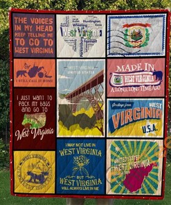 West Virginia Quilt Blanket Bedding Set With Pillowcase Option