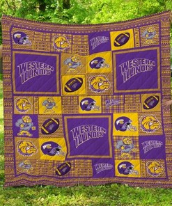 Western Illinois Leathernecks Ncaa Quilt Blanket Bedding Set
