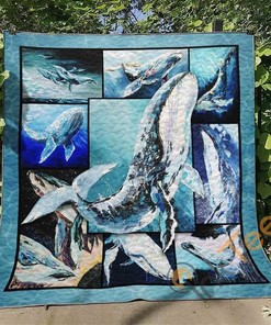 Whale Personalized Quilt Blanket and Bedding Set