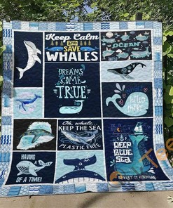 Whale Quilt Blanket Bedding Set