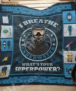 What's Your Superpower Scuba Diving Quilt Blanket Bedding Set