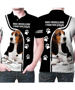 When I Needed A Hand I Found Your Paw Australian Shepherd 3D All Over Print Polo Shirt