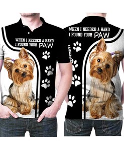When I Needed A Hand I Found Your Paw Yorkshire Terrier Polo Shirt