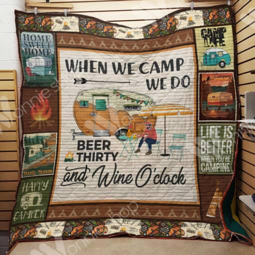 When We Camping We Do Quilt Blanket Bedding Set