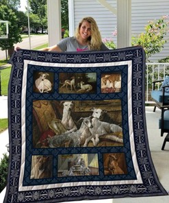 Whippet Picture Collection Quilt Blanket Bedding Set