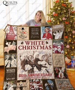 White Christmas th Anniversary Quilt Blanket Bedding Set