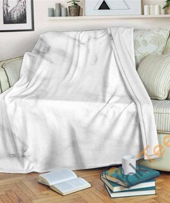 White Marble Sherpa Fleece Blanket Gifts for Family, for Couple