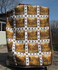 Whitetail Deer Quilt Blanket Bedding Set