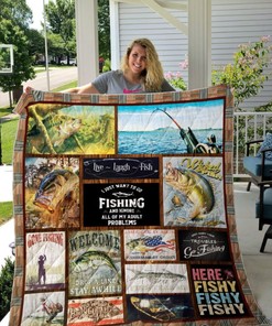 Wicked Fish Fishing Quilt Blanket