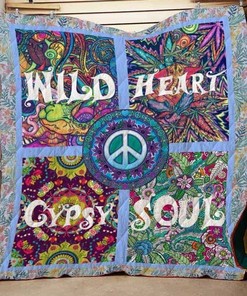 Wild Heart Gypsy Soul Hippie Quilt Blanket Bedding Set