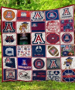 Wildcats Collected Ncaa Arizona Quilt Blanket Bedding Set