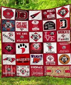 Wildcats Family Ncaa Davidson Wildcats Collection Collection Combined Quilt Blanket Bedding Set