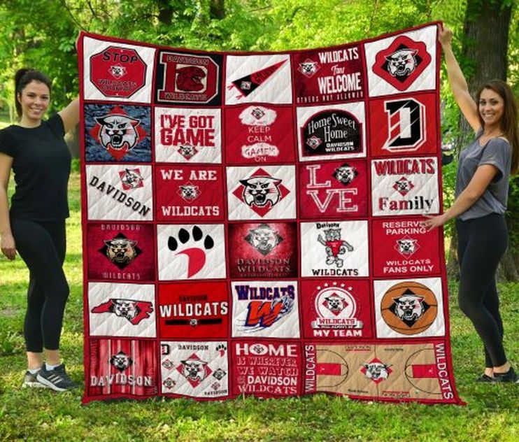 Wildcats Family Ncaa Davidson Wildcats Collection Collection Combined Quilt Blanket Bedding Set