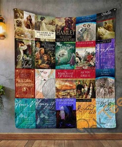 William Shakespeare Books Quilt Blanket Bedding Set