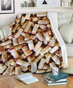 Wine Corkswine Bestseller Sherpa Fleece Blanket Gifts for Family, for Couple