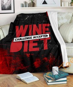 Wine Diet Sherpa Fleece Blanket Gifts for Family, for Couple