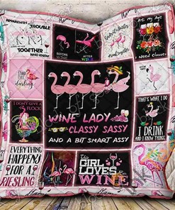 Wine Lady Quilt Blanket Bedding Set