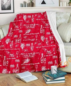 Wine Makes All Things Possible Sherpa Fleece Blanket Gifts for Family, for Couple