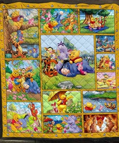 Winnie The Pooh Blanket Disney Characters Gift For Lovers Quilt