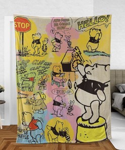 Winnie-The-Pooh Fan Gift, The Pooh With Piglet Comfy Throw Blanket Gift76