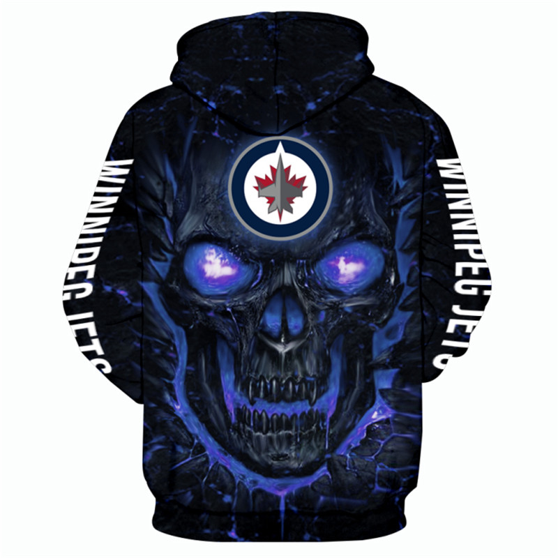 Winnipeg Jets Halloween Hoodie 3D Skulls Pullover Nhl - Image 2