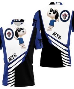 Winnipeg Jets Snoopy For Fans 3d Polo Shirt All Over Print Shirt 3d T-shirt