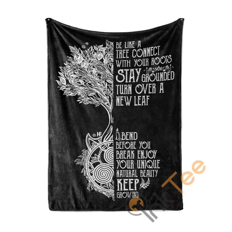 Witch Wicca Be Like A Tree Sherpa Fleece Blanket Gifts for Family, for Couple