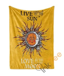 Witch Wicca Colorful Live By The Sun Love By The Moon Sherpa Fleece Blanket Gifts for Family, for Couple