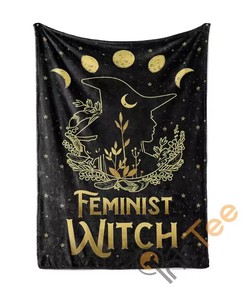 Witch Wicca Feminist Witch Sherpa Fleece Blanket Gifts for Family, for Couple