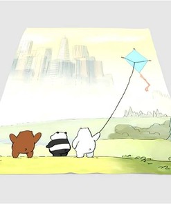With Kate We Bare Bears Sherpa Fleece Blanket Gifts for Family, for Couple