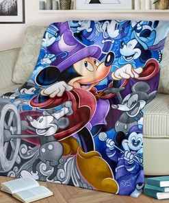 Wizard Mickey Best Seller Fleece Blanket Gift For Fan, Quilt Blanket Bedding Set Gift