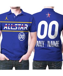 Wizards Nba Basketball 2021 All Star Eastern Conference Blue Jersey Style 3D All Over Print Polo Shirt