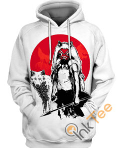 Wolf Girl Sumi-e Hoodie 3D