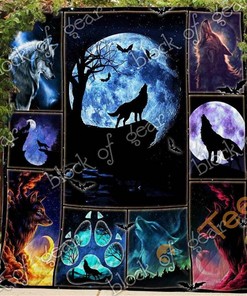 Wolf Moon Quilt Blanket Bedding Set