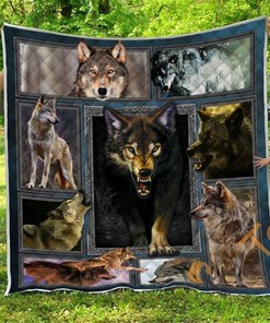 Wolf Premium Quilt Blanket Bedding Set