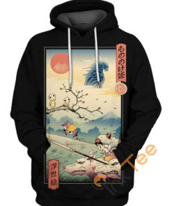 Wolf Princess Ukiyo E Hoodie 3D