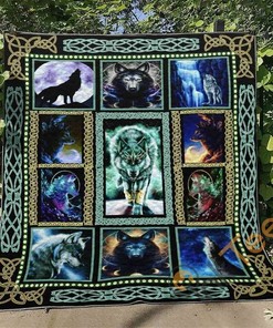 Wolf Quilt Blanket Bedding Set With Pilliwcases Option