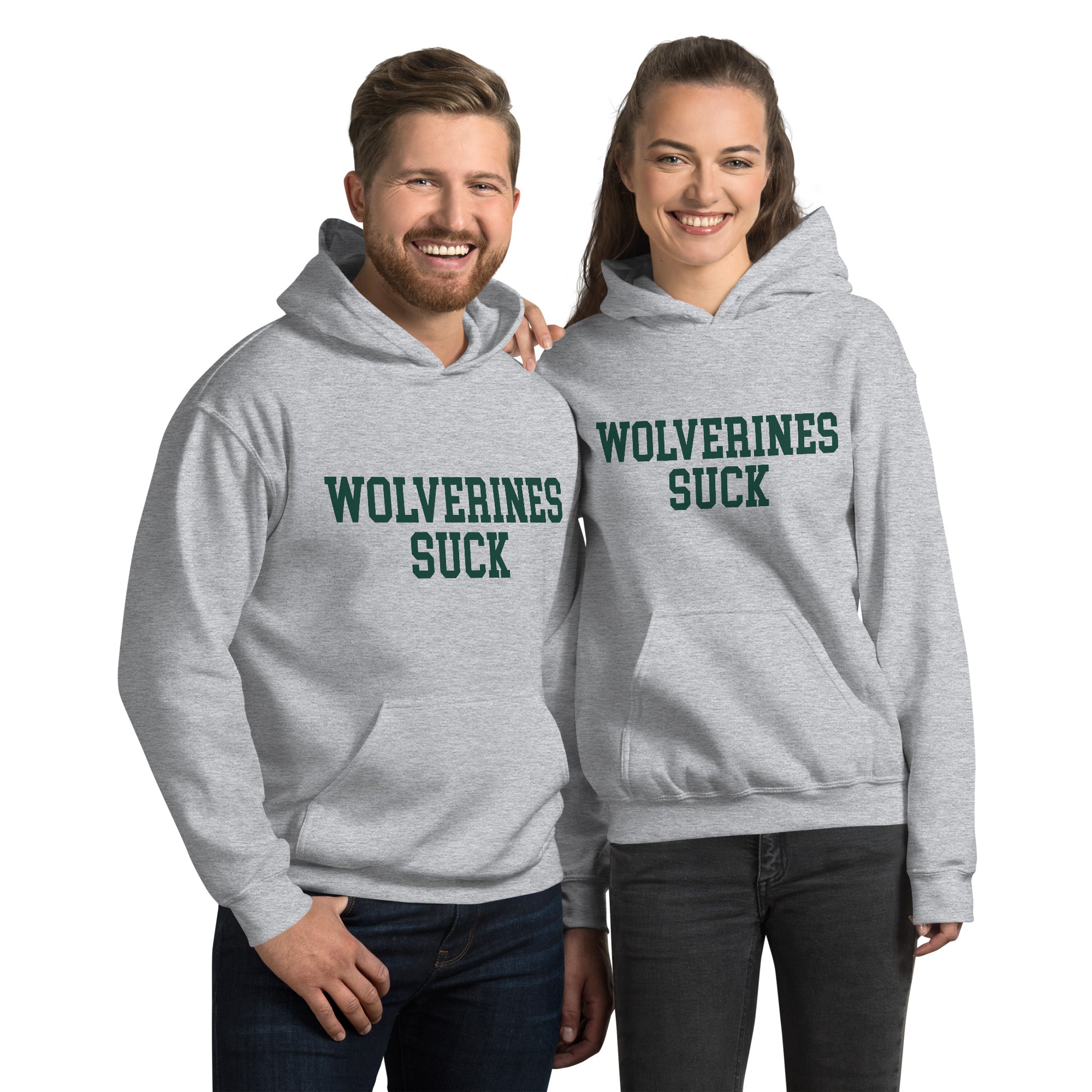 Wolverines Suck Michigan State Rivalry Hoodie Sweatshirt Shirt Gifts for Fans - Image 2