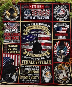 Women Veterans Quilt Blanket Bedding Set
