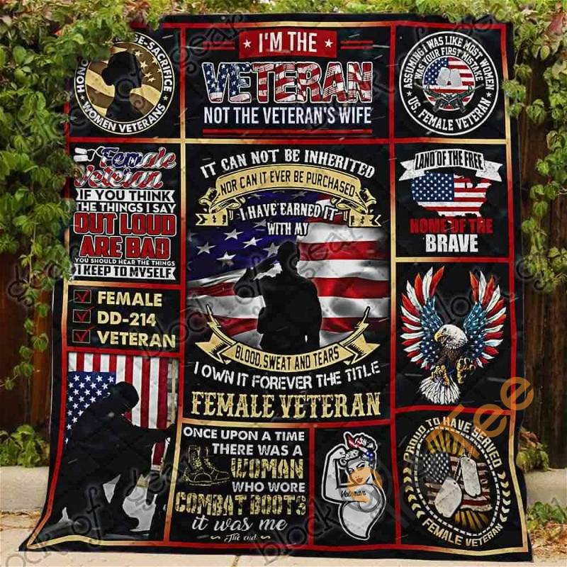 Women Veterans Quilt Blanket Bedding Set