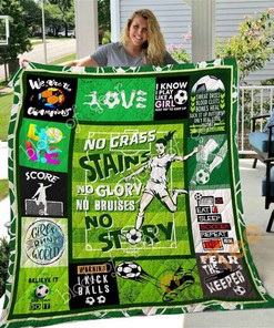 Women’S Soccer Quilt Blanket Bedding Set