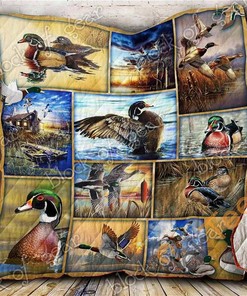 Wood Duck Quilt Blanket Bedding Set