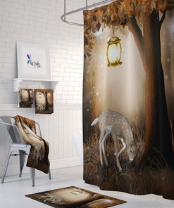 Woodland Deer Shower Curtain