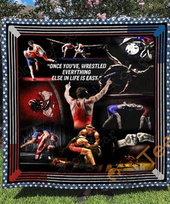 Wrestling Quilt Blanket Bedding Set
