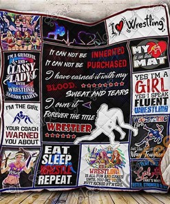 Wrestling Quilt Blanket Bedding Set With Pilliwcase Option Ver2
